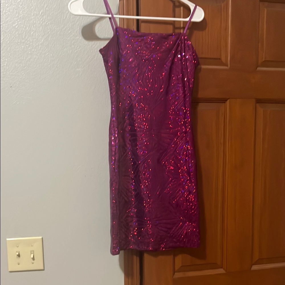 Purple Sequin Dress